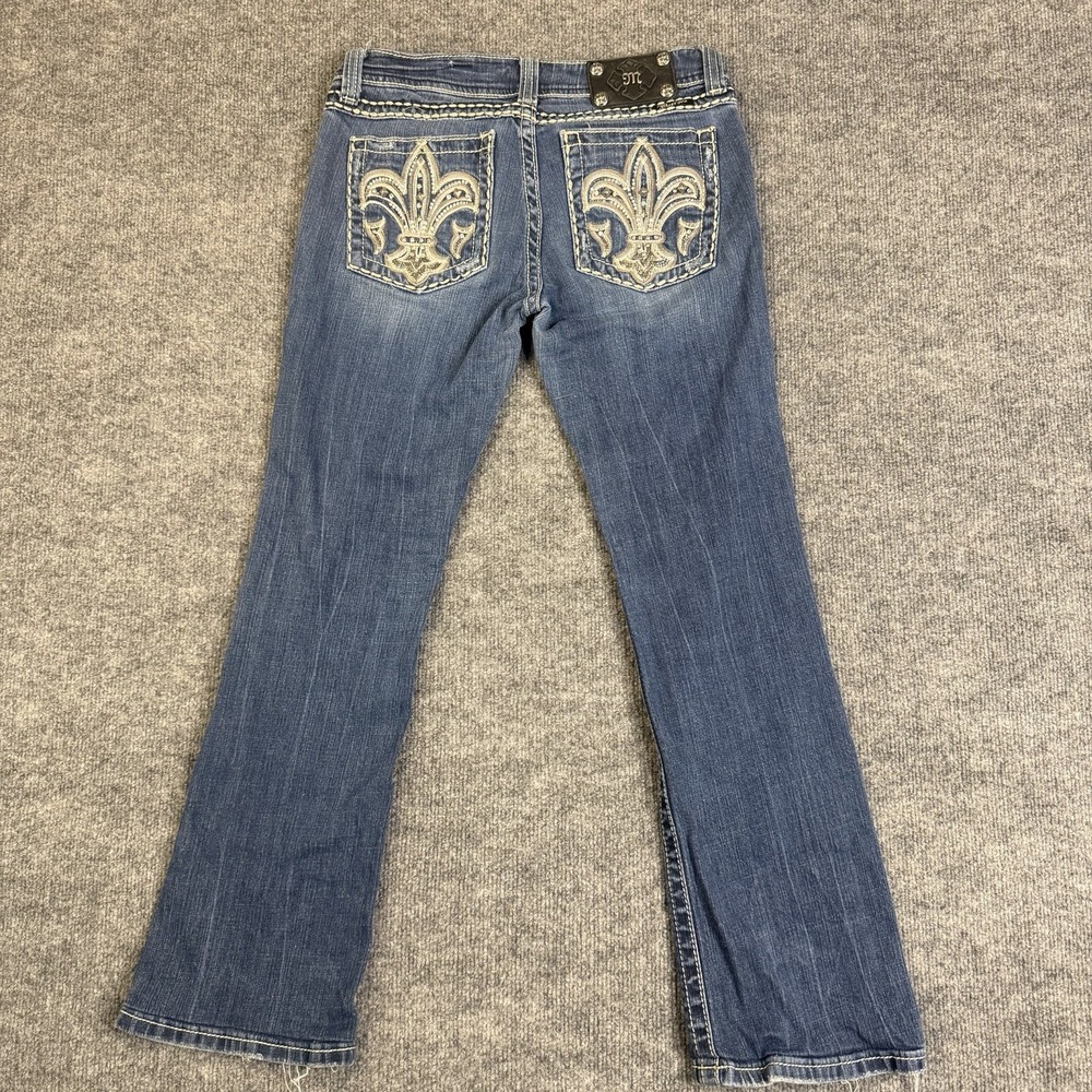 Miss Me Jeans Women 29 Blue Medium Wash Bootcut Stretch JP5073UL Y2K (30x28)